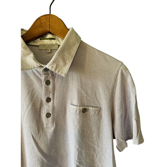 Ted Baker | 100% Cotton Purple Slim Short Sleeve Polo | Size 4 (US Large) - Picture 1 of 6